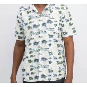 Element Wendel Tropical Print Button Down Shirt